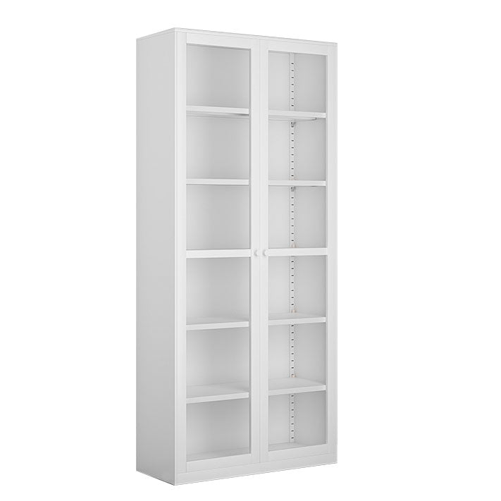 Estantería de almacenamiento cerrado moderno estantería de metal blanco/blanco con estantes