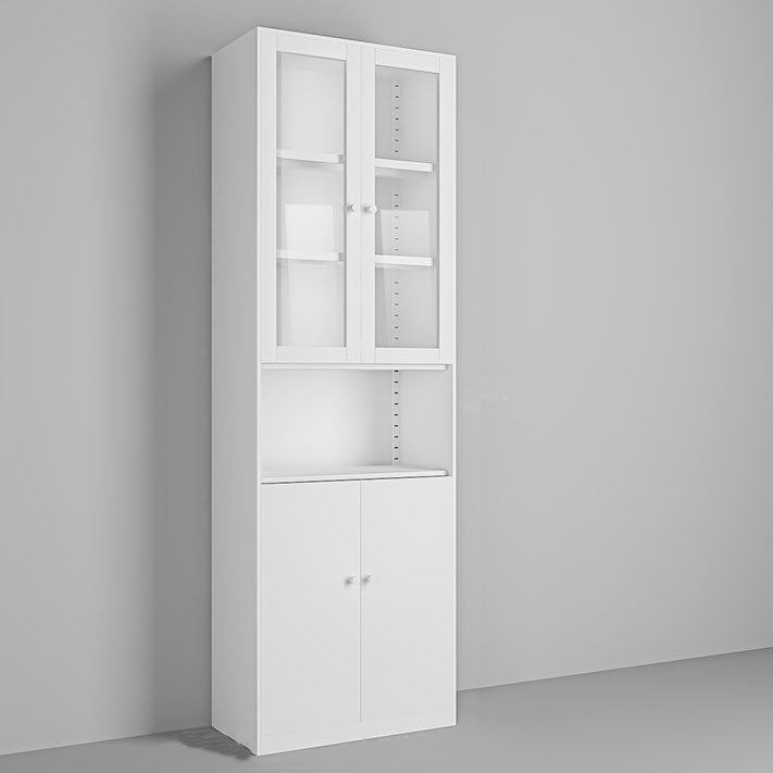 Estantería de almacenamiento cerrado moderno estantería de metal blanco/blanco con estantes