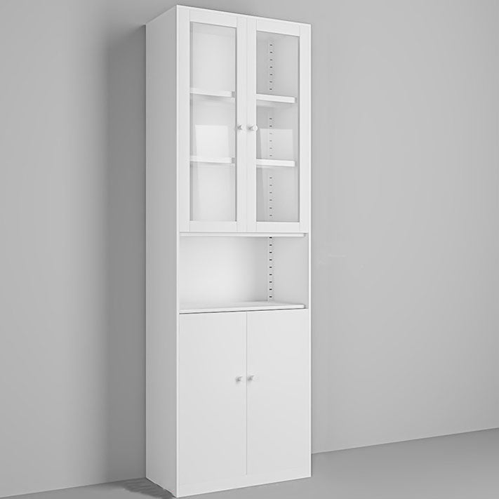 Estantería de almacenamiento cerrado moderno estantería de metal blanco/blanco con estantes