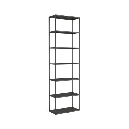 9.8" W Modern Open Storage Bookcase Metal Bookshelf with Shelves