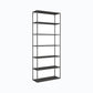 9.8" W Modern Open Storage Bookcase Metal Bookshelf with Shelves