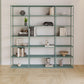 9.8" W Modern Open Storage Bookcase Metal Bookshelf with Shelves