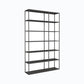 9.8" W Modern Open Storage Bookcase Metal Bookshelf with Shelves