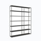 9.8" W Modern Open Storage Bookcase Metal Bookshelf with Shelves