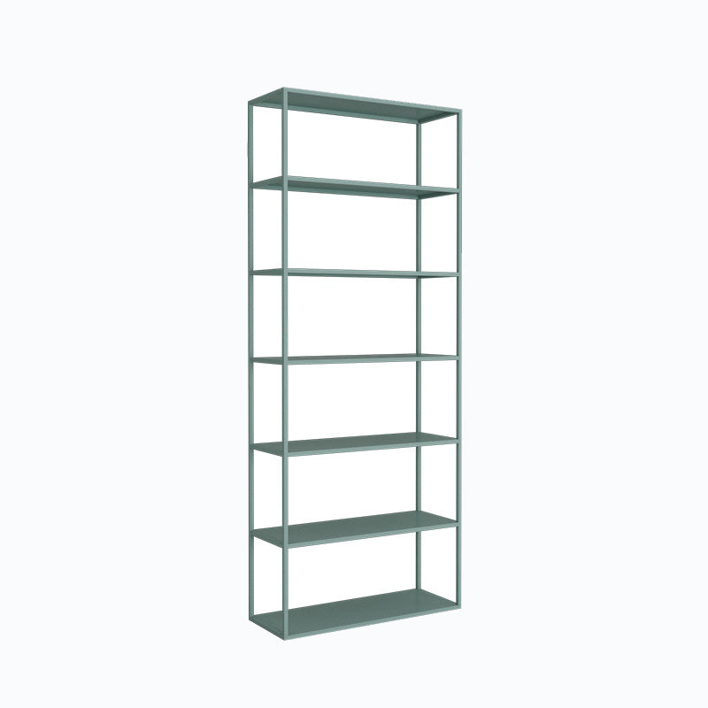 9.8" W Modern Open Storage Bookcase Metal Bookshelf with Shelves