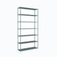 9.8" W Modern Open Storage Bookcase Metal Bookshelf with Shelves