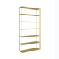 9.8" W Modern Open Storage Bookcase Metal Bookshelf with Shelves