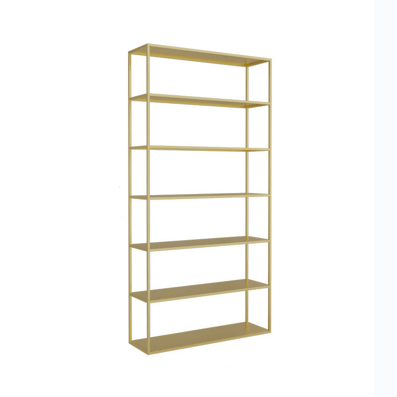 9.8" W Modern Open Storage Bookcase Metal Bookshelf with Shelves