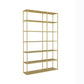 9.8" W Modern Open Storage Bookcase Metal Bookshelf with Shelves