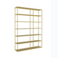 9.8" W Modern Open Storage Bookcase Metal Bookshelf with Shelves