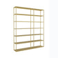 9.8" W Modern Open Storage Bookcase Metal Bookshelf with Shelves