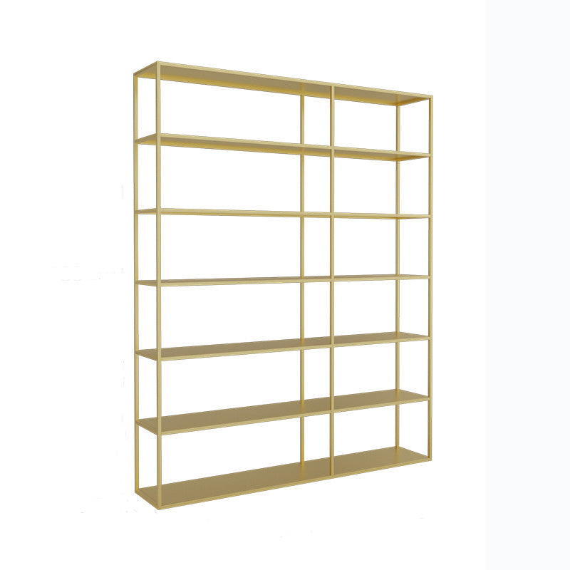 9.8" W Modern Open Storage Bookcase Metal Bookshelf with Shelves