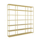 9.8" W Modern Open Storage Bookcase Metal Bookshelf with Shelves