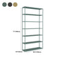 9.8" W Modern Open Storage Bookcase Metal Bookshelf with Shelves