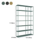 9.8" W Modern Open Storage Bookcase Metal Bookshelf with Shelves
