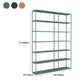 9.8" W Modern Open Storage Bookcase Metal Bookshelf with Shelves