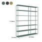 9.8" W Modern Open Storage Bookcase Metal Bookshelf with Shelves