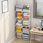 Contemporary Geometric Book Shelf 8.66" Wide Metal Shelf Bookcase 24.8"L x 8.7"W x 61.4"H White Clearhalo 'Bookcases' 'furn' 'furn_bookcases' 'Furniture' 'Office Furniture' 5782721