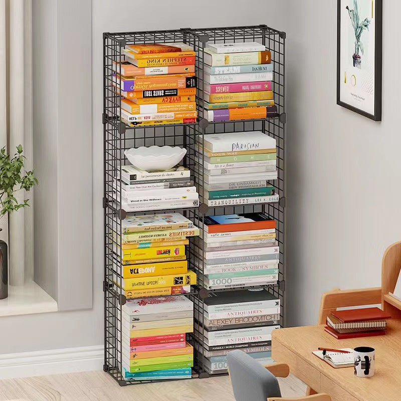 Contemporary Geometric Book Shelf 8.66" Wide Metal Shelf Bookcase Clearhalo 'Bookcases' 'furn' 'furn_bookcases' 'Furniture' 'Office Furniture' 5782722