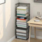 Contemporary Geometric Book Shelf 8.66" Wide Metal Shelf Bookcase 12.6"L x 8.7"W x 37"H Black Clearhalo 'Bookcases' 'furn' 'furn_bookcases' 'Furniture' 'Office Furniture' 5782728
