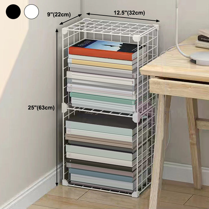 Contemporary Geometric Book Shelf 8.66" Wide Metal Shelf Bookcase Clearhalo 'Bookcases' 'furn' 'furn_bookcases' 'Furniture' 'Office Furniture' 5782737