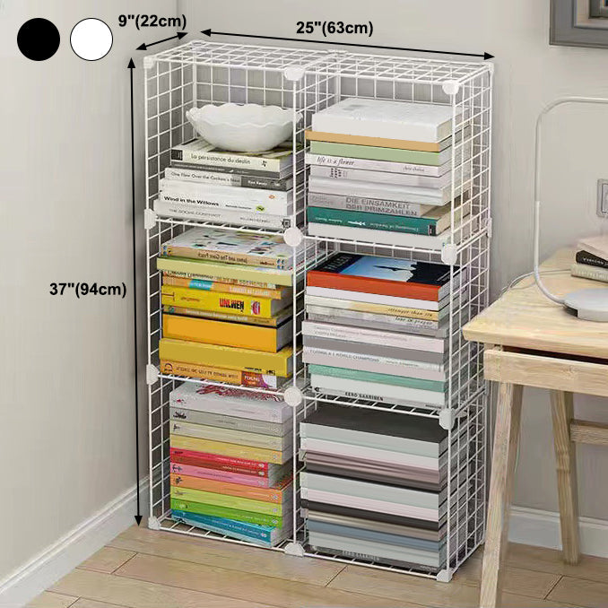 Contemporary Geometric Book Shelf 8.66" Wide Metal Shelf Bookcase Clearhalo 'Bookcases' 'furn' 'furn_bookcases' 'Furniture' 'Office Furniture' 5782742