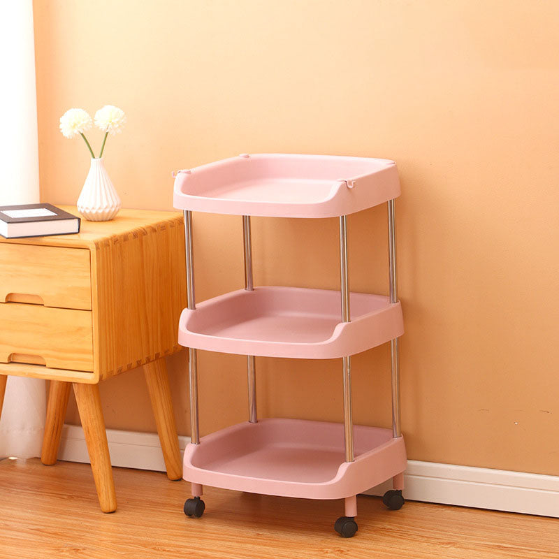 Modern Plastic Bookcase White Geometric Bookshelf for Any Room