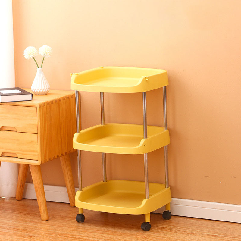 Modern Plastic Bookcase White Geometric Bookshelf for Any Room
