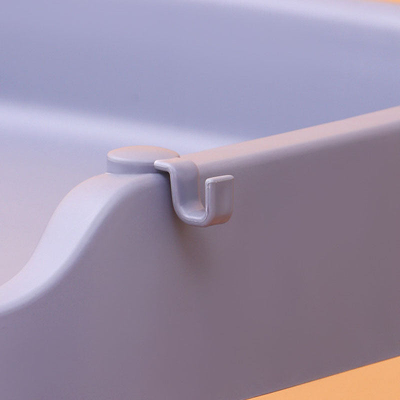 Modern Plastic Bookcase White Geometric Bookshelf for Any Room