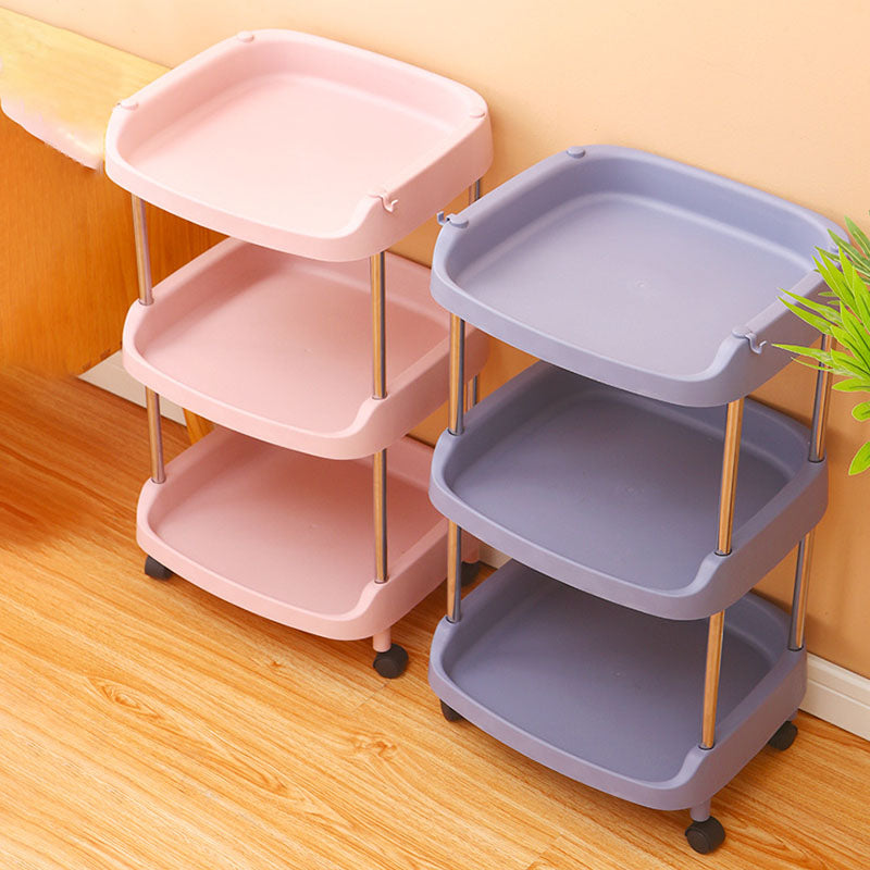 Modern Plastic Bookcase White Geometric Bookshelf for Any Room