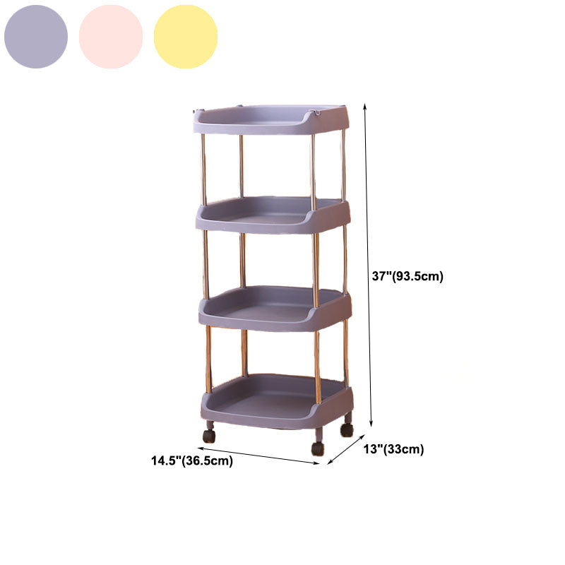 Modern Plastic Bookcase White Geometric Bookshelf for Any Room