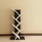 Modern Engineered Wood Bookcase Geometric Bookshelf for Living Room