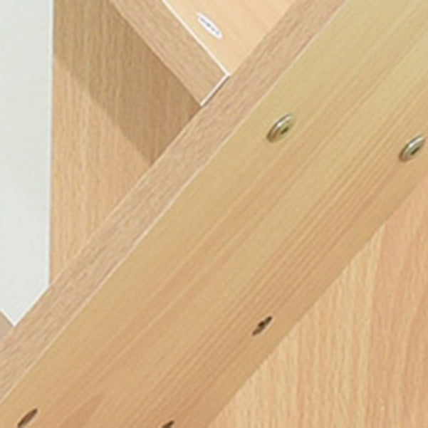 Modern Engineered Wood Bookcase Geometric Bookshelf for Living Room