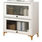 Scandinavian 11.8" Wide Standard Bookcase Manufactured Wood Bookshelf 23.6"L x 11.8"W x 28.5"H Off-White Clearhalo 'Bookcases' 'furn' 'furn_bookcases' 'Furniture' 'Office Furniture' 5782899