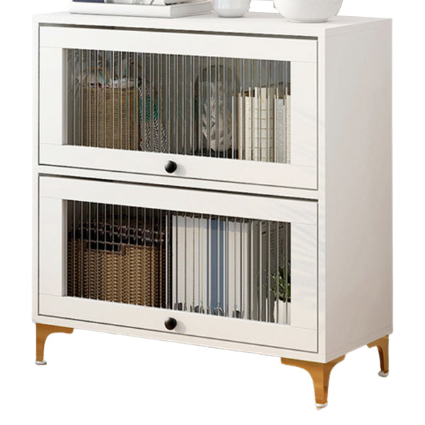 Scandinavian 11.8" Wide Standard Bookcase Manufactured Wood Bookshelf 23.6"L x 11.8"W x 28.5"H Off-White Clearhalo 'Bookcases' 'furn' 'furn_bookcases' 'Furniture' 'Office Furniture' 5782899