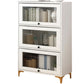 Scandinavian 11.8" Wide Standard Bookcase Manufactured Wood Bookshelf 23.6"L x 11.8"W x 40.6"H Off-White Clearhalo 'Bookcases' 'furn' 'furn_bookcases' 'Furniture' 'Office Furniture' 5782903