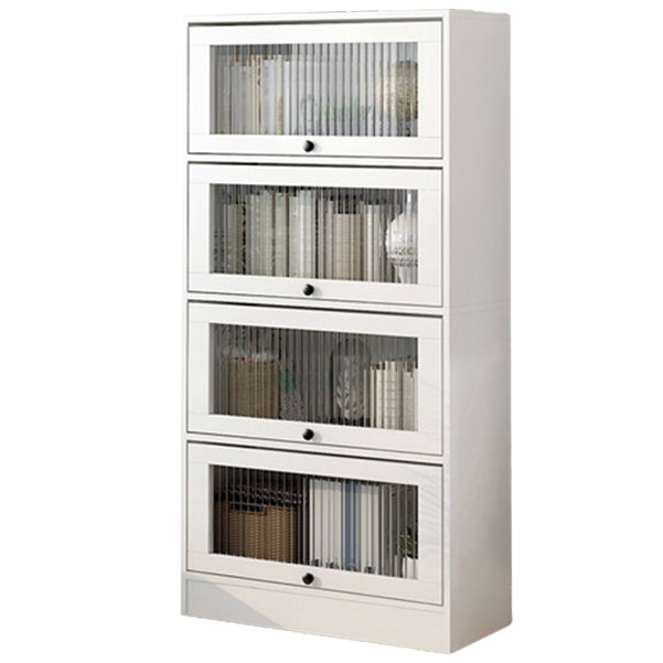 Scandinavian 11.8" Wide Standard Bookcase Manufactured Wood Bookshelf 23.6"L x 11.8"W x 51.9"H White Clearhalo 'Bookcases' 'furn' 'furn_bookcases' 'Furniture' 'Office Furniture' 5782905