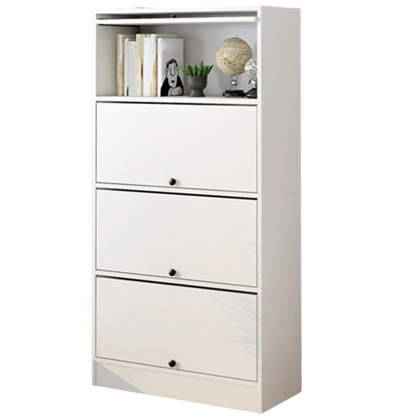 Scandinavian 11.8" Wide Standard Bookcase Manufactured Wood Bookshelf 23.6"L x 11.8"W x 51.9"H Off-White Clearhalo 'Bookcases' 'furn' 'furn_bookcases' 'Furniture' 'Office Furniture' 5782907