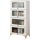 Scandinavian 11.8" Wide Standard Bookcase Manufactured Wood Bookshelf 23.6"L x 11.8"W x 52.8"H Off-White Clearhalo 'Bookcases' 'furn' 'furn_bookcases' 'Furniture' 'Office Furniture' 5782908