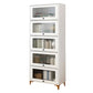 Scandinavian 11.8" Wide Standard Bookcase Manufactured Wood Bookshelf 24"L x 12"W x 65"H Off-White Clearhalo 'Bookcases' 'furn' 'furn_bookcases' 'Furniture' 'Office Furniture' 5782912
