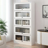 Scandinavian 11.8" Wide Standard Bookcase Manufactured Wood Bookshelf Clearhalo 'Bookcases' 'furn' 'furn_bookcases' 'Furniture' 'Office Furniture' 5782918