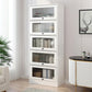 Scandinavian 11.8" Wide Standard Bookcase Manufactured Wood Bookshelf 23.6"L x 11.8"W x 63.8"H White Clearhalo 'Bookcases' 'furn' 'furn_bookcases' 'Furniture' 'Office Furniture' 5782920