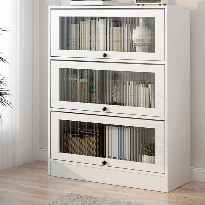 Scandinavian 11.8" Wide Standard Bookcase Manufactured Wood Bookshelf 31.5"L x 11.8"W x 39.8"H White Clearhalo 'Bookcases' 'furn' 'furn_bookcases' 'Furniture' 'Office Furniture' 5782925
