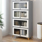 Scandinavian 11.8" Wide Standard Bookcase Manufactured Wood Bookshelf 23.6"L x 11.8"W x 52.8"H Grey Clearhalo 'Bookcases' 'furn' 'furn_bookcases' 'Furniture' 'Office Furniture' 5782927