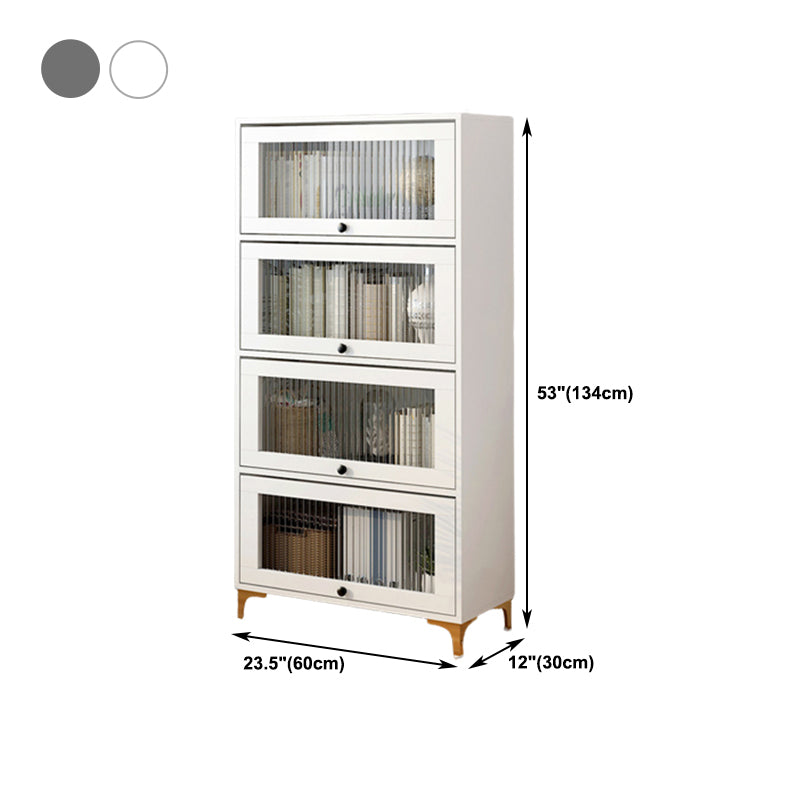 Scandinavian 11.8" Wide Standard Bookcase Manufactured Wood Bookshelf Clearhalo 'Bookcases' 'furn' 'furn_bookcases' 'Furniture' 'Office Furniture' 5782930