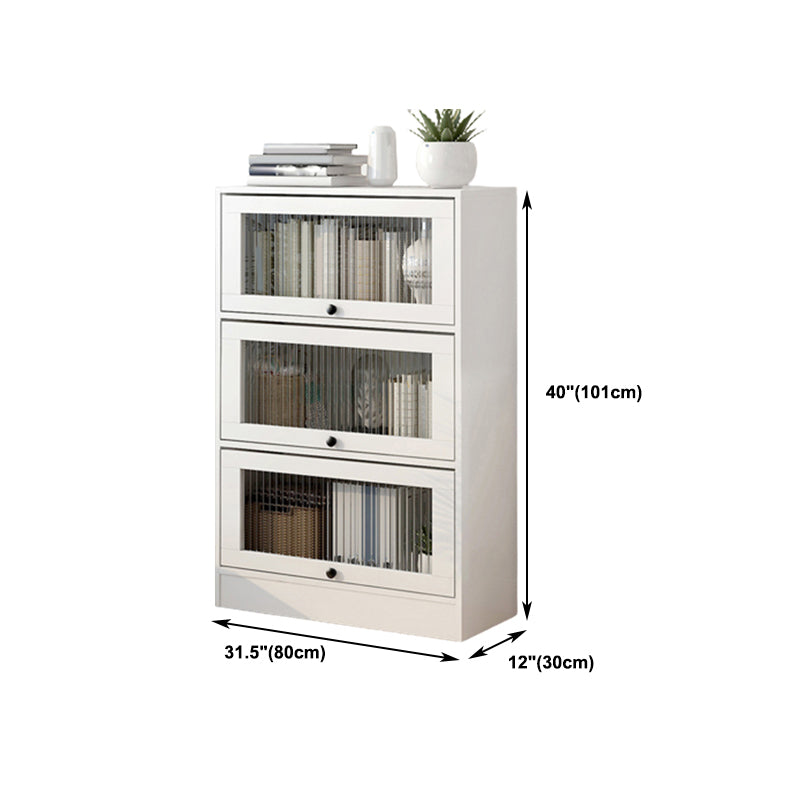 Scandinavian 11.8" Wide Standard Bookcase Manufactured Wood Bookshelf Clearhalo 'Bookcases' 'furn' 'furn_bookcases' 'Furniture' 'Office Furniture' 5782938