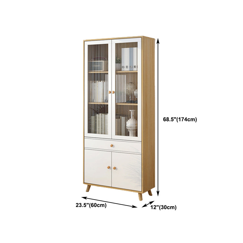 Scandinavian 11.8" Wide Standard Bookcase Manufactured Wood Bookshelf Clearhalo 'Bookcases' 'furn' 'furn_bookcases' 'Furniture' 'Office Furniture' 5782942