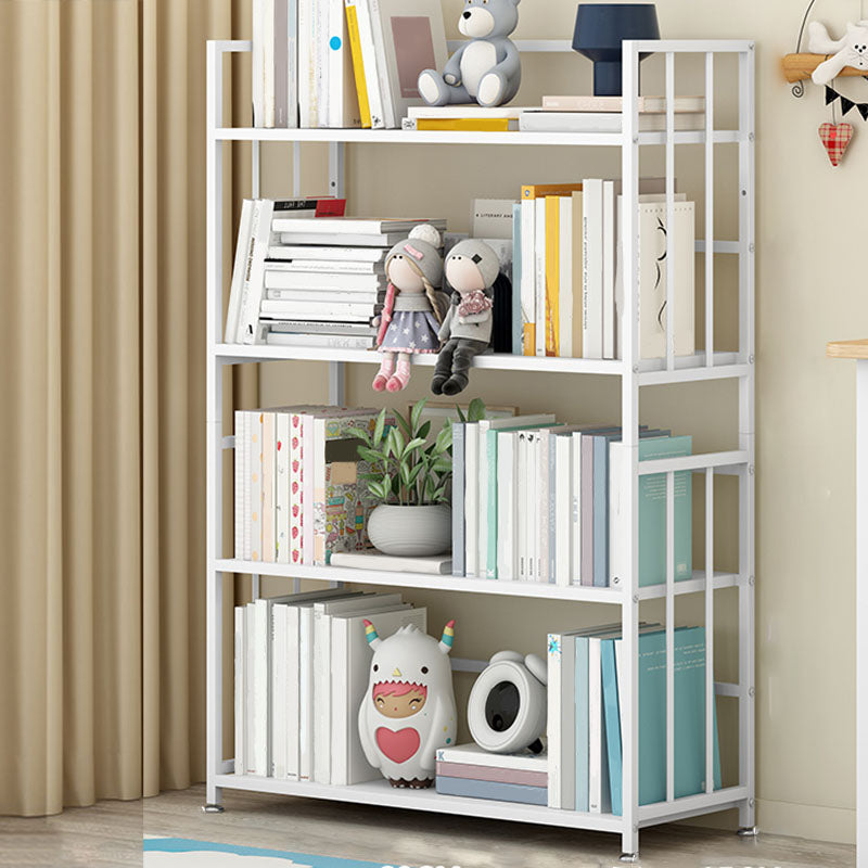 Modern Metal Bookshelf Home Office Standard Bookcase with Shelves