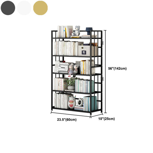 Modern Metal Bookshelf Home Office Standard Bookcase with Shelves