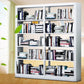 Metal Open Back Bookshelf Modern Rectangle Standard Bookcase